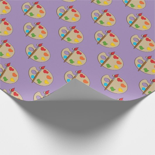 Artist Palette mit Pinsel Geschenkpapier (Ecke)