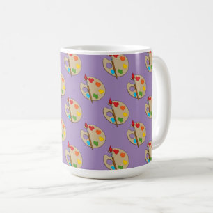 Artist Palette mit Pinsel Kaffeetasse