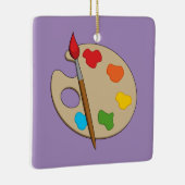 Artist Palette mit Pinsel Keramikornament (Rechts)