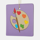 Artist Palette mit Pinsel Keramikornament (Links)