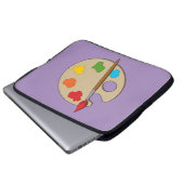 Artist Palette mit Pinsel Laptopschutzhülle (Vorne Knopf)