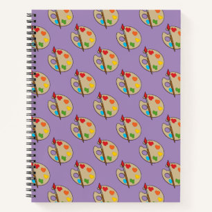 Artist Palette mit Pinsel Notizblock