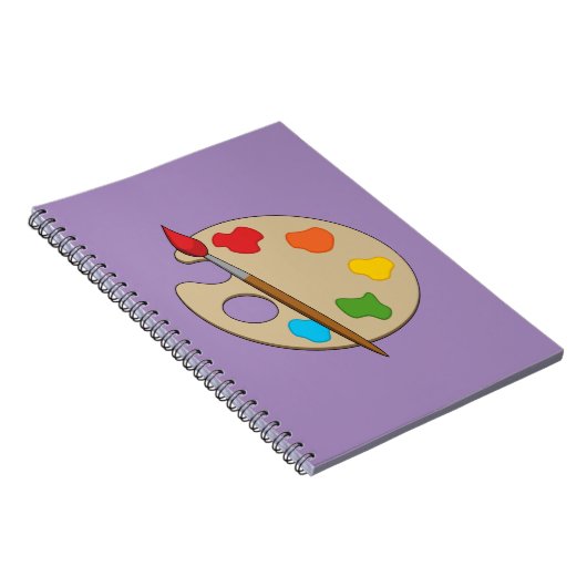 Artist Palette mit Pinsel Notizblock (Rechte Seite)
