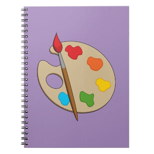 Artist Palette mit Pinsel Notizblock (Vorderseite)