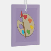 Artist Palette mit Pinsel Ornament Aus Glas (Vorderseite Rechts)