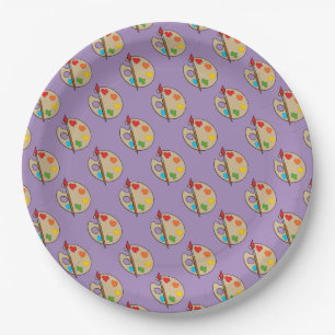 Artist Palette mit Pinsel Pappteller
