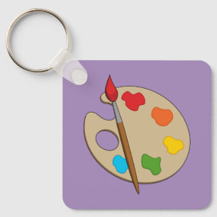Artist Palette mit Pinsel Schlüsselanhänger