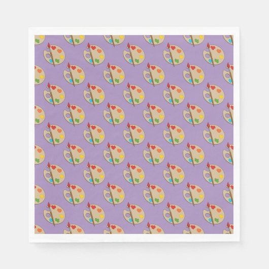 Artist Palette mit Pinsel Serviette (Vorderseite)
