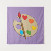 Artist Palette mit Pinsel Wandteppich (Vorderseite)