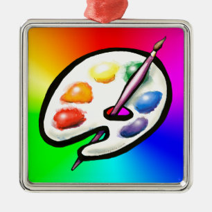 Artist Palette Ornament Aus Metall