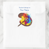 Artist Palette & Paint Fun Buchzeichen Quadratischer Aufkleber (Tasche)