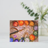 Artist Palette Postkarte (Stehend Vorderseite)