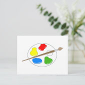 Artist Palette Postkarte (Stehend Vorderseite)