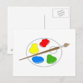 Artist Palette Postkarte (Vorne/Hinten)