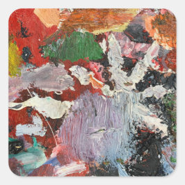 Artist Palette Quadratischer Aufkleber