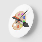 Artist Palette Runde Wanduhr (Winkel)