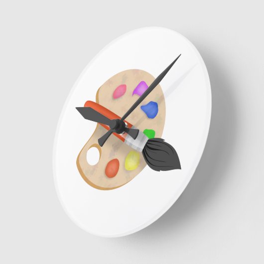 Artist Palette Runde Wanduhr (Winkel)