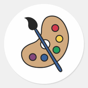 Artist Palette Runder Aufkleber