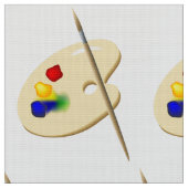 Artist Palette und Brush Stoff (Nahaufnahme)