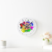 Artist Palette und Pinsel Runde Wanduhr (Zuhause)