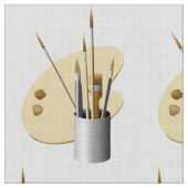 Artist Palette und Pinsel Stoff (Nahaufnahme)