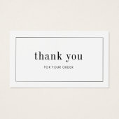 Artist Product Elegance Order Dankeschön Card (Vorderseite)