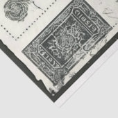 Artist Schwarz-weiß Large Peony Decoupage Seidenpapier (Ausschnitt)