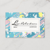 Artist Studio Art Zeichn School Teacher Palette Ca Visitenkarte (Vorderseite)