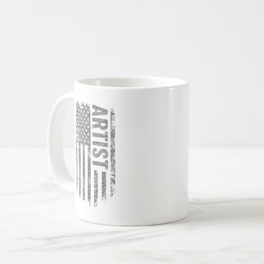 Artist USA Flag Distressed design Kaffeetasse (Vorderseite Links)