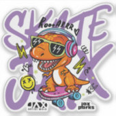 Artist Walk Skate Park Dino Sticker (Vorderseite)