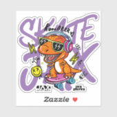 Artist Walk Skate Park Dino Sticker (Blatt)