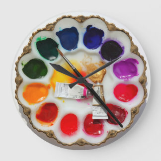 Artist Wasserfarbe Palette Uhr Was hat Eier?