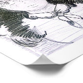 Artista surdo, arte feita á mão, desenhos. poster (Ecke)