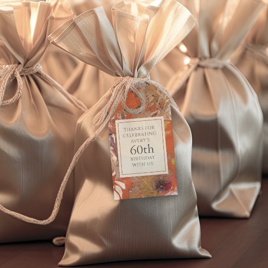 Artistic Abstract Boho Colorful 60th Birthday Geschenkanhänger