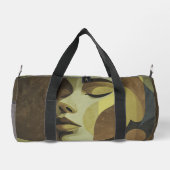 Artistic Abstract Face Design Duffel Bag Duffle Bag (Rückseite)