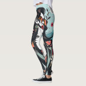 Artistic Abstract Floral-Paint Splatter Yoga Pants Leggings (Links)