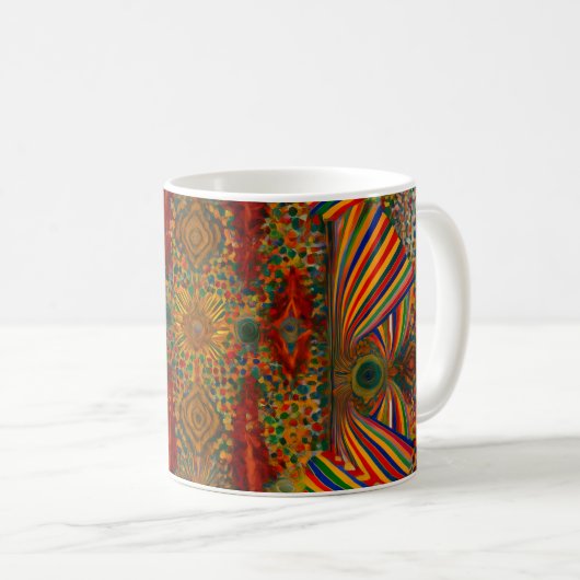 Artistic Abstract Pattern Tie for cup Kaffeetasse (VorderseiteRechts)
