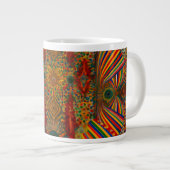 Artistic Abstract Pattern Tie for mug Jumbo-Tasse (Vorderseite Rechts)