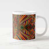 Artistic Abstract Pattern Tie for mug Jumbo-Tasse (Rechts)