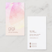 Artistic Abstrakt Ombre Wassercolor Visitenkarte (Vorne/Hinten)