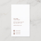 Artistic Abstrakt Ombre Wassercolor Visitenkarte (Rückseite)