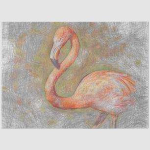 Artistic Animal Flamingo Seidenpapier