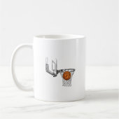 Artistic basketball ceramic mug, ideal sports gift kaffeetasse (Links)