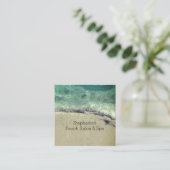 Artistic Beach Abstrakt Waves Coastal Salon Wellne Terminkarte (Stehend Vorderseite)