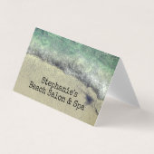 Artistic Beach Waves Ocean Coastal Salon Wellness- Visitenkarten (Vorderseite)