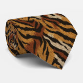 Artistic Best Man Tiger Print Krawatte (Gerollt)