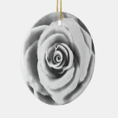 Artistic Big White Rose Keramik Ornament (Rechts)