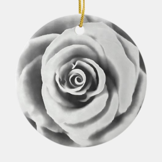 Artistic Big White Rose Keramik Ornament (Vorne)