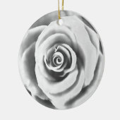 Artistic Big White Rose Keramik Ornament (Links)