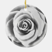Artistic Big White Rose Keramik Ornament (Hinten)